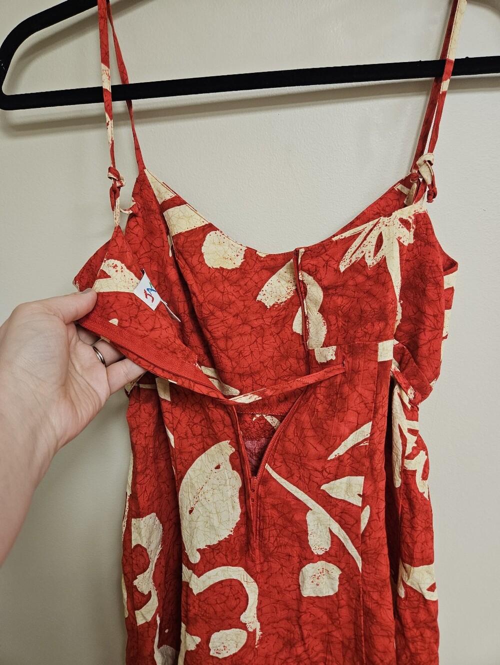 VTG Jams World Matisse Floral Hawaii Short Mini Dress Red Rayon Size XS - Picture 8 of 8